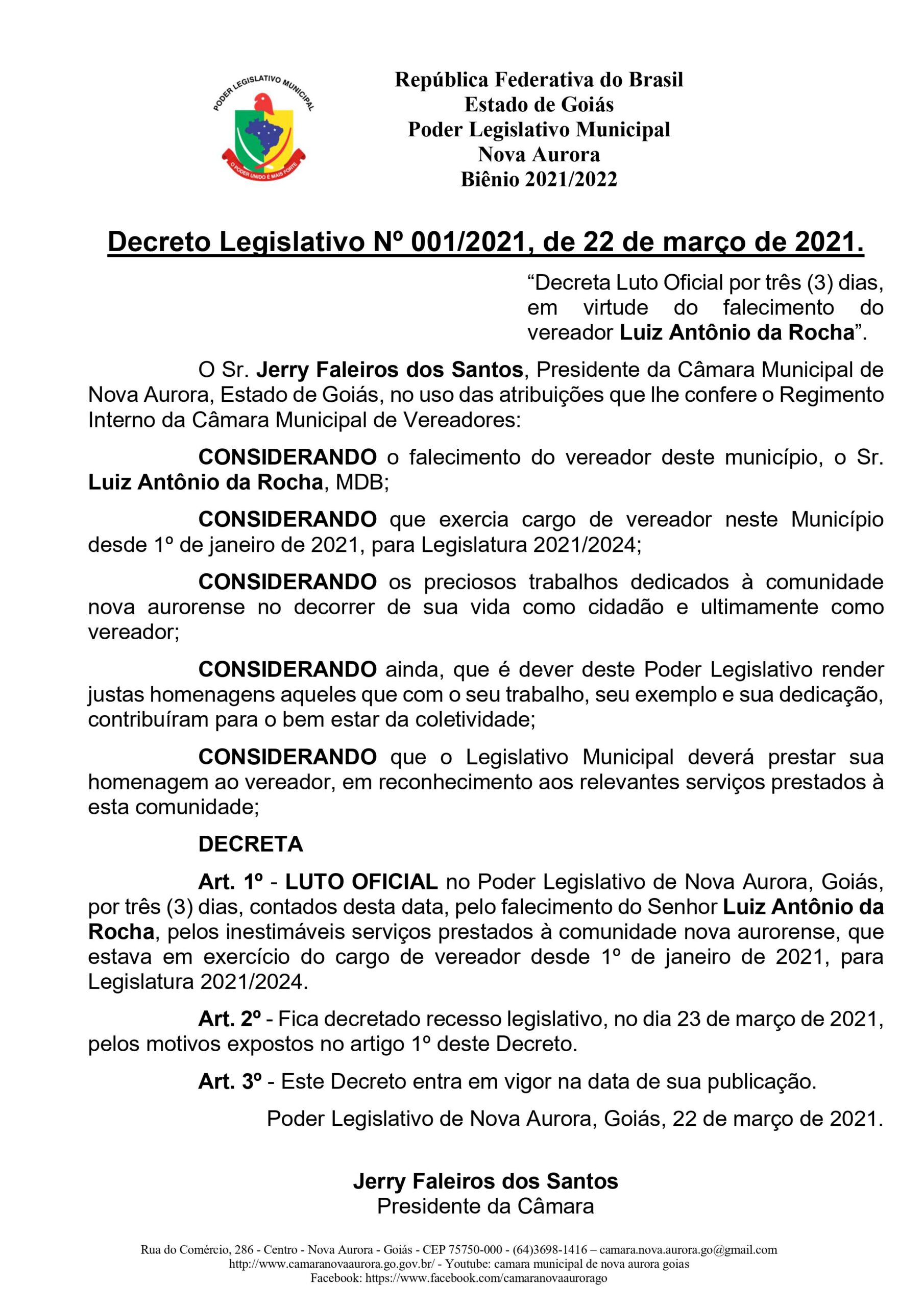 You are currently viewing Decreto Legislativo 001/2021