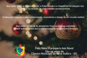 Read more about the article Menssagem de Feliz Natal e Próspero Ano Novo!