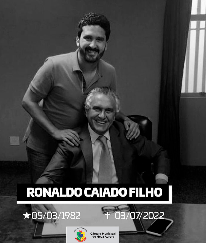 Read more about the article Nota de Pesar pelo Falecimento de  Ronaldo Ramos Caiado Filho filho do Governador de Goiás Ronaldo Caiado