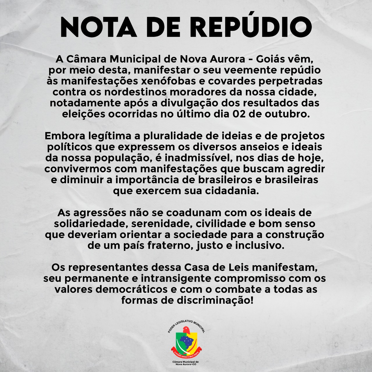 Read more about the article Nota de Repúdio